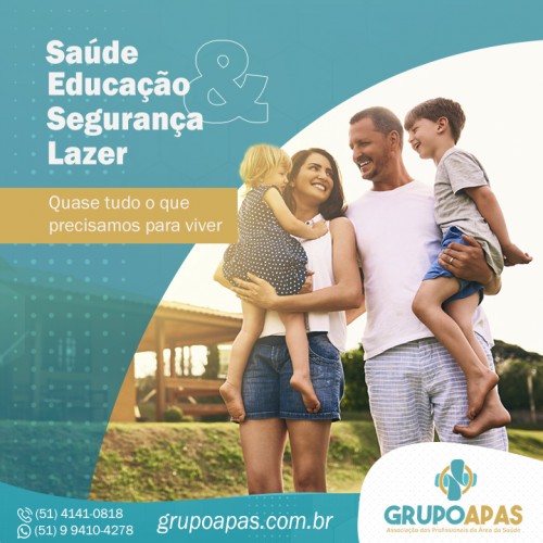 Saúde, educação, segurança e lazer! É quase tudo que precisamos para viver